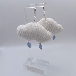 Crochet Cloud Earrings